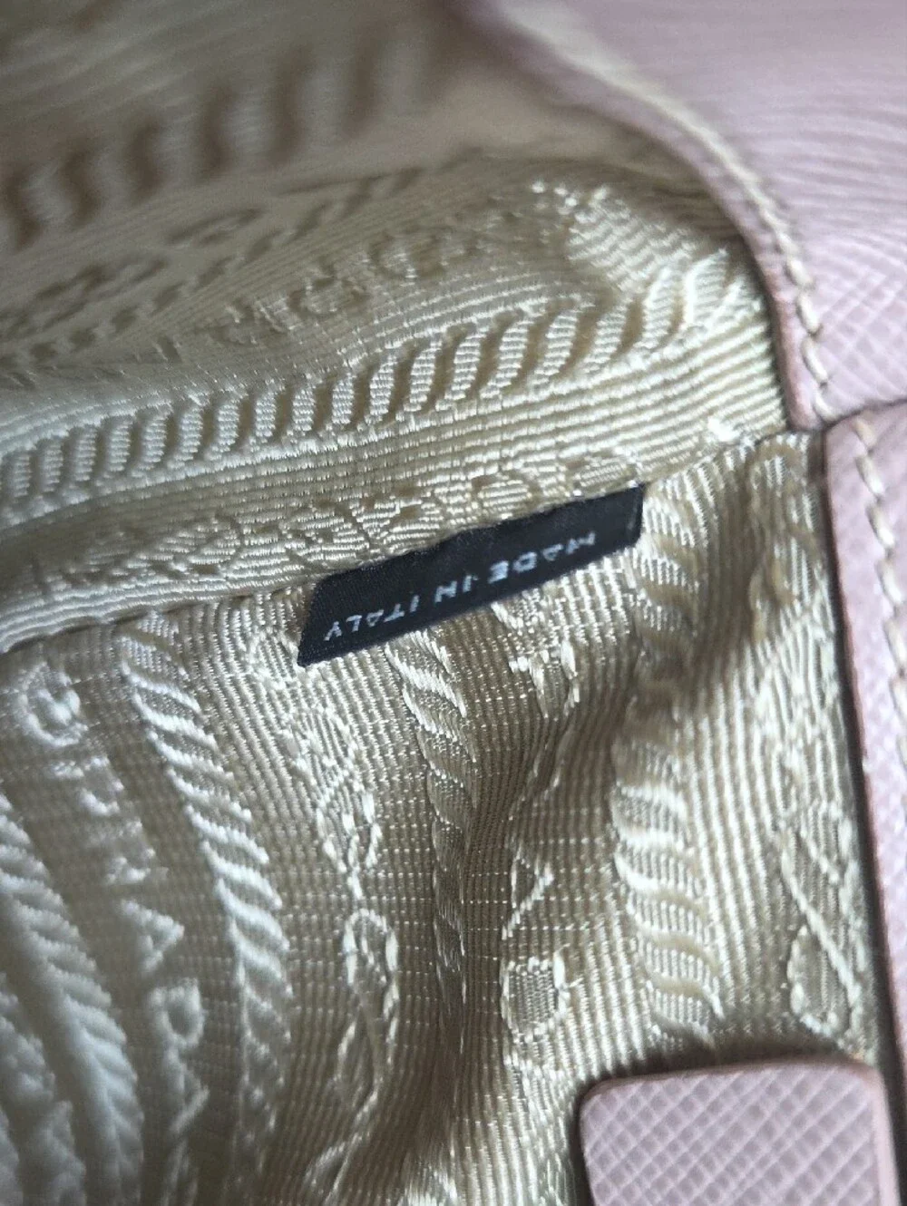 Prada Leather Tote in Pale Pink with Gold Hardware - Picture 16 of 16